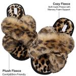 Cozy Leopard Faux Fur Slide Slippers for Women