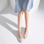 FRACORA Women's Black Ballet Flats with Breathable Eyelets