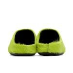 Luxury Fur Slide Mules for Women in Green
