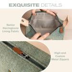 Stylish Grass Green Luxury Makeup Bag for Women