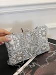 Glamorous Rhinestone Evening Clutch with Gold Clasp