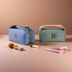 Stylish Grass Green Luxury Makeup Bag for Women