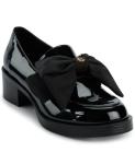 KARL LAGERFELD Women's Shiny Black Bow Loafers