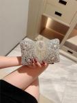Glamorous Rhinestone Evening Clutch with Gold Clasp