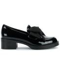 KARL LAGERFELD Women's Shiny Black Bow Loafers