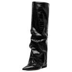 Chic Black Knee High Boots for Women