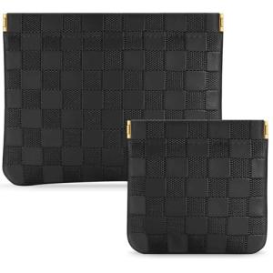 Chic Faux Leather Cosmetic Bag Set for Travel