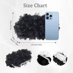 JAMBHALA Elegant Black Floral Evening Clutch Bag