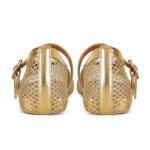 Elegant Gold Mesh Ballet Flats for Women