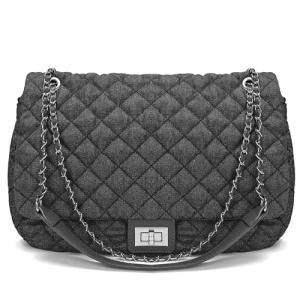 Denim Crossbody Purse with Chain Strap