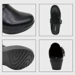 Hodrmios Women's Black Comfortable Slip-On Mules