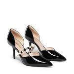 Elegant Black Strappy Stiletto Heels for Weddings