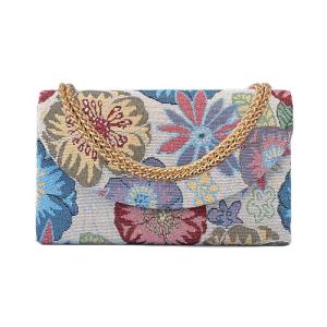 Floral Embroidery Evening Clutch Bag for Women