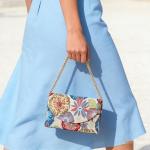 Floral Embroidery Evening Clutch Bag for Women