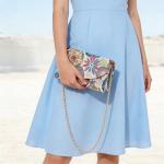 Floral Embroidery Evening Clutch Bag for Women