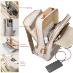 NOBLEMAN Luxury Women's Laptop Backpack - Beige