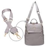 MKP Collection Grey PU Leather Convertible Backpack