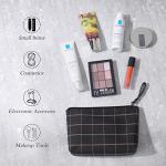 Chic Black PU Leather Travel Makeup Pouch