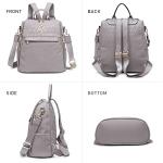 MKP Collection Grey PU Leather Convertible Backpack
