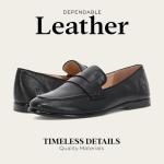 Frye Faith Women's Black Leather Slip-On Loafers