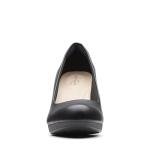 Clarks Women's Adriel Viola Black Leather Pumps