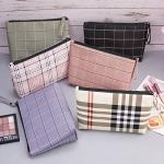 Chic Black PU Leather Travel Makeup Pouch