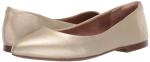Gold Pointed-Toe Ballet Flats for Women