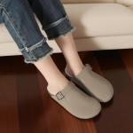 Gvimenos Women’s Taupe Suede Fur Lined Clogs