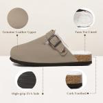 Gvimenos Women’s Taupe Suede Fur Lined Clogs