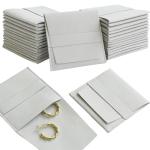 40pcs Luxury Grey Microfiber Jewelry Pouches