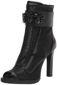 KARL LAGERFELD Women's Black Peep Toe Bootie