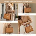 3-Piece Yellow PU Leather Handbag Set