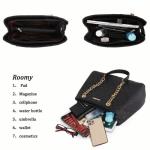 Elegant Black Quilted Tote Bag with Chain