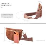 Zyberion Checkered Woven Crossbody Bag for Women