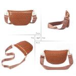 Zyberion Checkered Woven Crossbody Bag for Women