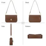 KKXIU Brown Mini Hobo Shoulder Bag for Women
