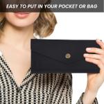 Antiq Black Leather Wallet for Women