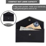 Antiq Black Leather Wallet for Women