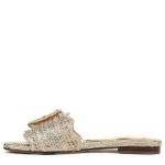 Sam Edelman Bambi Flat Sandal in Amber Gold