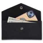 Antiq Black Leather Wallet for Women