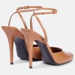 THESHY Women's Leather Stiletto Ankle Strap Sandals