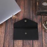 Antiq Black Leather Wallet for Women