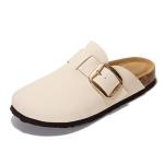 Genuine Leather Women's Clogs with Memory Foam