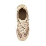 Steve Madden Taupe/Gold Women's Sneakers, Size 7.5
