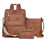 Dora & Liz Stylish Brown Backpack Purse for Women