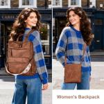 Dora & Liz Stylish Brown Backpack Purse for Women