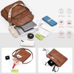 Dora & Liz Stylish Brown Backpack Purse for Women