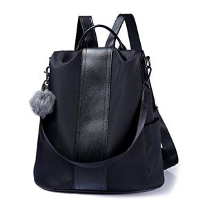 Waterproof Anti-Theft Women’s Nylon Backpack in Black