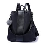 Waterproof Anti-Theft Women’s Nylon Backpack in Black