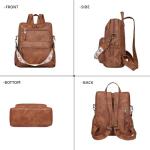 Dora & Liz Stylish Brown Backpack Purse for Women